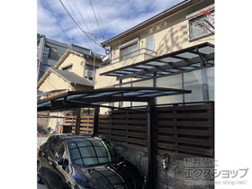 のテラス屋根 ソラリア F型 テラスタイプ 単体 積雪〜20cm対応+前面パネル 施工例