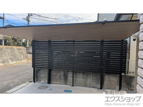 のカーポート カーポートSC 複合色 積雪〜20cm対応+サイドスクリーン+ カーポートライト 施工例