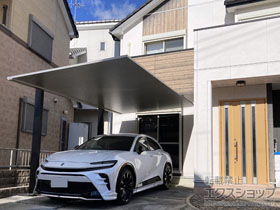 のカーポート プレーンルーフ 600タイプ 1台用 単体セット 積雪〜20cm対応 施工例