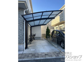 のカーポート アリュース 600タイプ 1台用 積雪〜20cm対応+着脱式サポート 2本入り×1セット 施工例