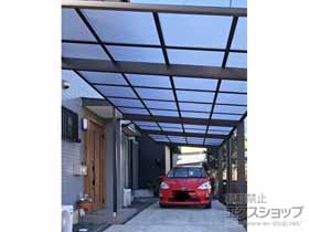 のカーポート プレシオスポート フラット型 縦連棟セット 2台用 積雪〜20cm対応 施工例