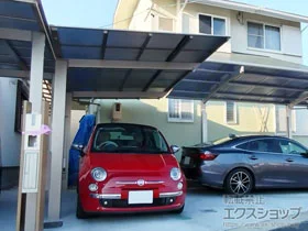 Value Selectのカーポート ソリッドポート 積雪〜20cm対応+着脱式サポート柱 施工例