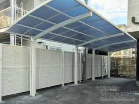 YKKAPのカーポート アリュース 600タイプ 縦連棟セット(2台用)積雪〜20cm対応 施工例