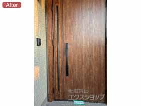 の玄関ドア リシェント玄関ドア3 M17型 断熱K4仕様 親子仕様(ランマ無)外観右吊元 ※FamiLock仕様 施工例