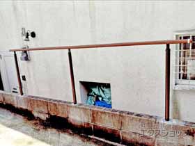 の手すり パルトナーUDフェンス1型(手すり) 笠木のみタイプ 施工例