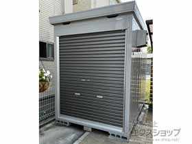 の物置・屋外倉庫 バイク保管庫 一般型 床付タイプ 1790×2630×2385 ハイルーフ FM-1826HY 施工例