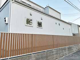 のフェンス・柵 ルシアスフェンスF03型 たて半目隠し 複合色 自由柱施工 施工例