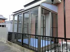 テラス囲い サニージュ R型 床納まり ランマ無 積雪〜20cm対応 *ガラス組込み仕様 施工例