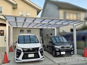 のカーポート ネスカF (フラットスタイル) ワイド 積雪〜20cm対応 施工例