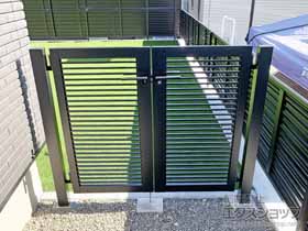 の門扉 開き門扉AB YR2型 両開き　柱使用 施工例