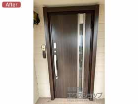 の玄関ドア リシェント玄関ドア3 M78型 断熱K4仕様 片開き仕様(ランマ無)外観右吊元 ※FamiLock仕様 施工例