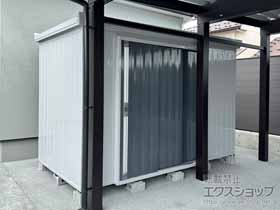 の物置・屋外倉庫 FORTA屋根傾斜変更タイプ 豪雪型 3050×1530×2085 FK-3015S-CG 施工例