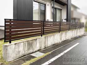 のフェンス・柵 モクアルフェンス 横板タイプ 自由柱施工 施工例