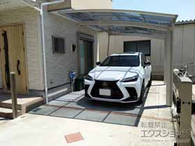 のカーポート アリュース 600タイプ 1台用 積雪〜20cm対応＋着脱式サポート 施工例