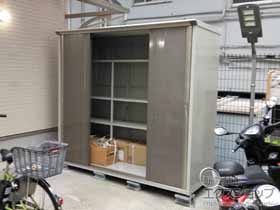 の物置・屋外倉庫 グランプレステージジャンプ 2247×900×2100(GP-229HF) GP-229H-F-【CB】 施工例
