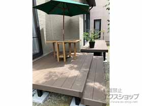 のウッドデッキ リウッドデッキ 200＋段床セット 正面タイプ 1段 施工例