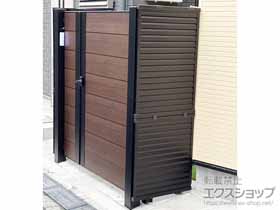 のフェンス・柵 シンプレオフェンス13F型 ルーバー 自由柱施工 施工例