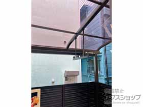 のテラス屋根 ソラリア R型 テラスタイプ 単体 積雪〜20cm対応＋吊り下げ式固定物干し 標準タイプ 施工例