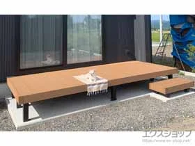 YKKAPのウッドデッキ リウッドデッキ 200+独立式リウッドステップ2型（1段） 施工例