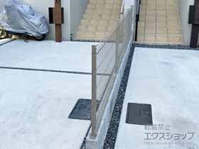 のフェンス・柵 イーネットフェンス 3F型　自由柱施工 施工例