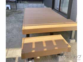 のウッドデッキ リウッドデッキ 200＋独立式リウッドステップ2型（1段） 施工例