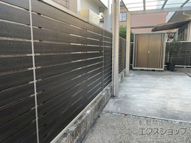 のフェンス・柵 ルシアス フェンスYS2H型 横スリット 高尺タイプ 施工例