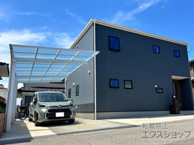 のカーポート エフルージュ FIRST 600タイプ 奥行延長 1.5台用 積雪〜20cm対応 施工例