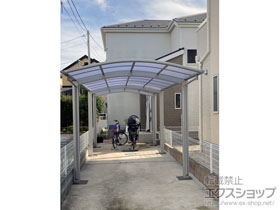 のカーポート アリュース 600タイプ 1台用 4本柱 奥行延長セット 積雪〜20cm対応 施工例