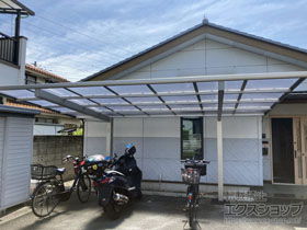のカーポート プレシオスポート フラット型 1台用 積雪〜20cm対応 施工例