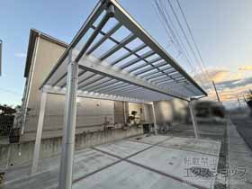 のカーポート エフルージュ 1500タイプ 3台用 積雪〜50cm対応 施工例