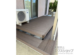 のウッドデッキ リウッドデッキ 200 EG+ 段床セット　正面・側面段床1段 施工例