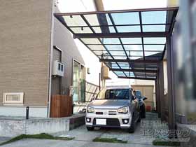 のカーポート エフルージュ FIRST 600タイプ 縦連棟セット 2台用 複合色 積雪〜20cm対応 施工例