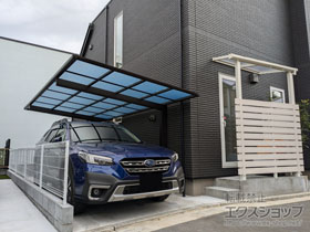のカーポート プレシオスポート フラット型 1台用 積雪〜20cm対応 施工例
