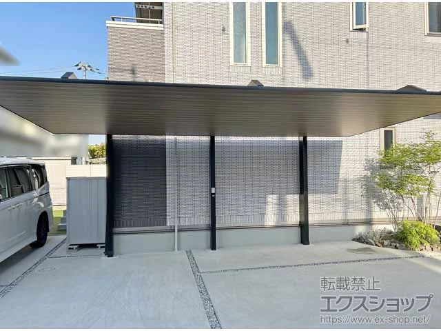 LIXIL(リクシル)のカーポート カーポートSC 幅3,320mm 複合色 積雪〜20cm対応*柱3本仕様 施工例