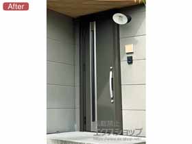 の玄関ドア リシェント玄関ドア3 M78型 断熱K4仕様 片開き仕様(ランマ無)外観左吊元 ※手動仕様 施工例