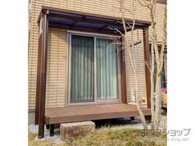 のテラス屋根 サザンテラス (フレーム仕様) 独立タイプ 単体＋吊り下げ式固定物干し 標準タイプ 施工例