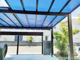 YKKAPのカーポート エフルージュ FIRST 600タイプ 2台用 積雪〜20cm対応 施工例