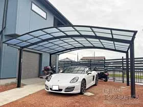 YKKAPのカーポート アリュース 600タイプ 2台用 積雪〜20cm対応 施工例