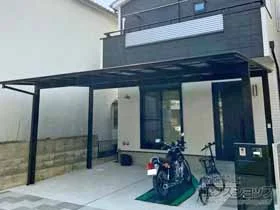 LIXIL(リクシル)のカーポート ネスカF (フラットスタイル) ワイド 積雪〜20cm対応 施工例