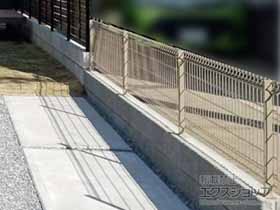 のフェンス・柵 ハイグリッドフェンスUF8型 フリーポールタイプ 施工例
