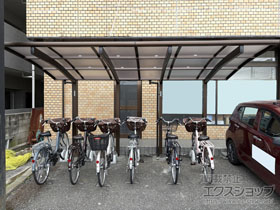 のサイクルポート・駐輪場 プレシオスポート ミニ 縦連棟 積雪〜20cm対応 施工例