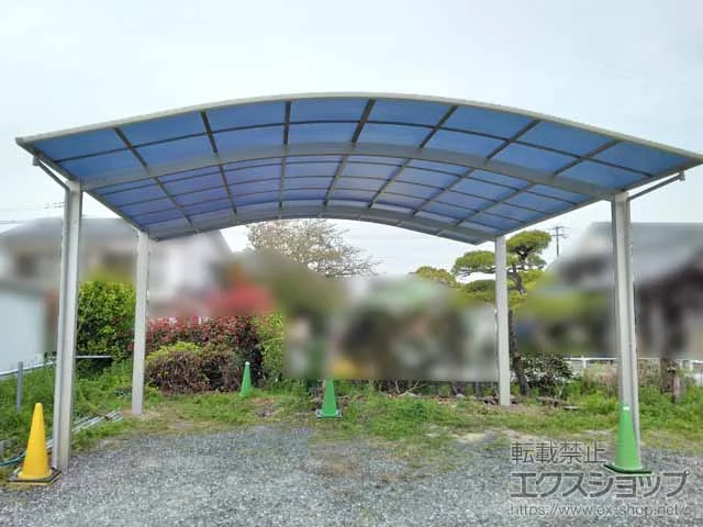 YKKAPのカーポート アリュース 600タイプ 2台用 積雪〜20cm対応 施工例