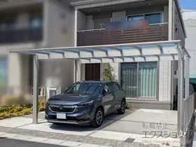 YKKAPのカーポート エフルージュ FIRST 600タイプ 2台用 積雪〜20cm対応 施工例