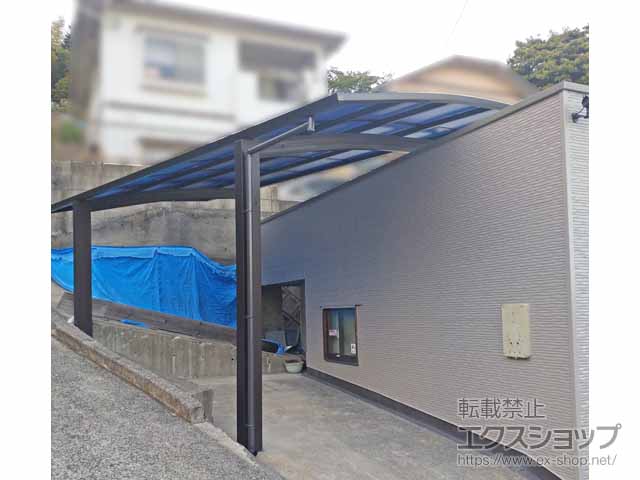 のカーポート プレシオスポート アール型 1台用 積雪〜20cm対応 施工例