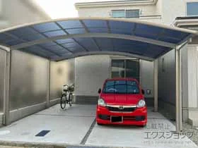 YKKAPのカーポート アリュース 600タイプ 2台用 積雪〜20cm対応 施工例