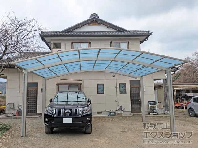 YKKAPのカーポート アリュース 600タイプ 2台用 積雪〜20cm対応 施工例