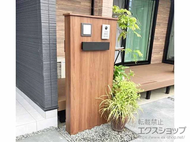 LIXIL(リクシル)のウッドデッキ 機能門柱FK セット3 施工例