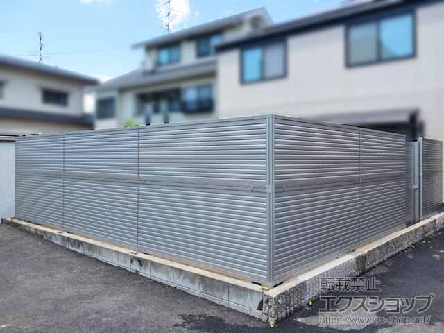 熊本県熊本市のValue Selectのフェンス・柵・塀 ミエーネフェンス 目隠しルーバータイプ 2段支柱 自立建て用 施工例