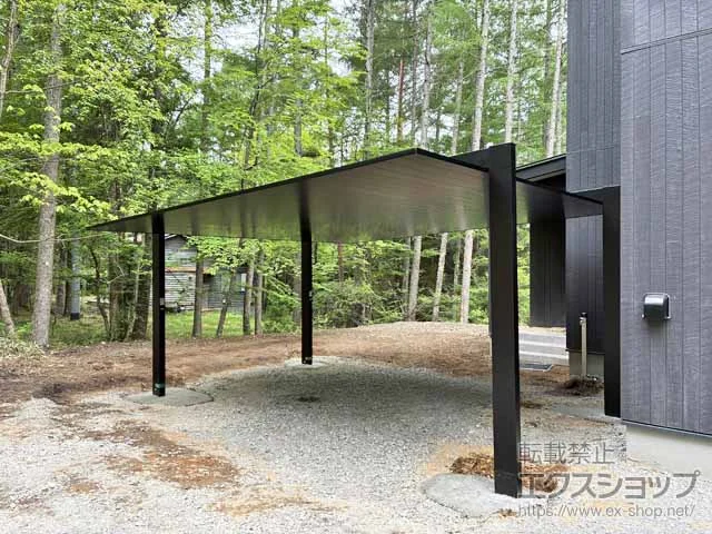 LIXIL(リクシル)のカーポート カーポートSC 2台用 積雪50cm対応 施工例