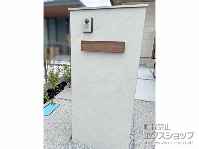 福岡県遠賀郡岡垣町のLIXIL(リクシル)のポスト・門柱・宅配ボックス 機能門柱FK 施工例